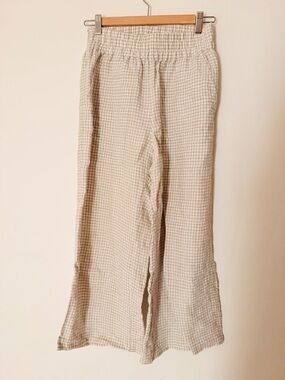 NPL Puglia Pants in Natural/White Gingham